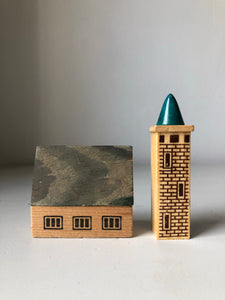 1950s Wooden House Set, Tower