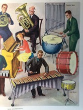 Load image into Gallery viewer, Original 1950s School Poster, ‘Brass and Percussion&#39;