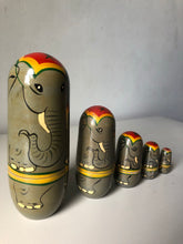 Load image into Gallery viewer, Collectable Circus Elephant Nesting Dolls