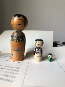 Trio of Vintage Kokeshi Dolls