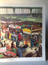 Load image into Gallery viewer, Original 1950s School Poster, ‘A Market&#39;