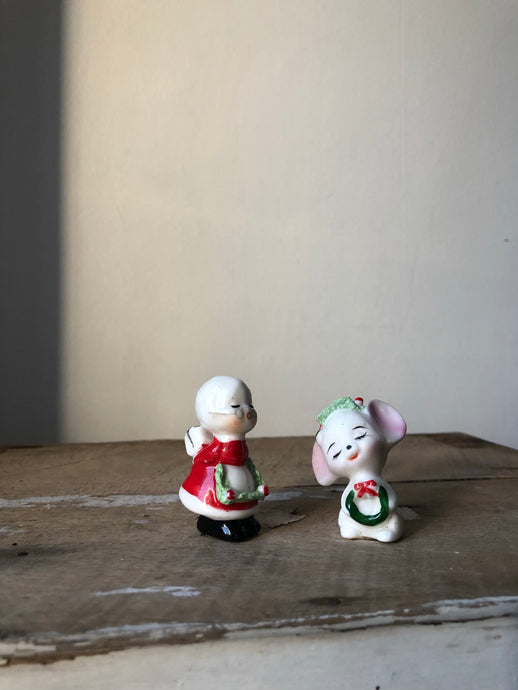 Vintage Ceramic Cake Topper