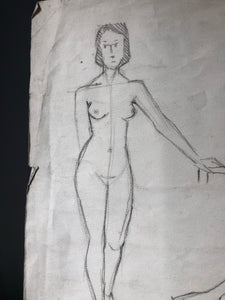 Original 1930s Life Drawing Sketch