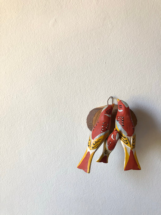 Vintage Wooden Bird Plaque