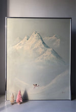 Load image into Gallery viewer, Mid Century Mountains Oil Painting on Canvas (UK SHIPPING ONLY)