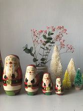 Load image into Gallery viewer, Set of Vintage Father Christmas Nesting Dolls