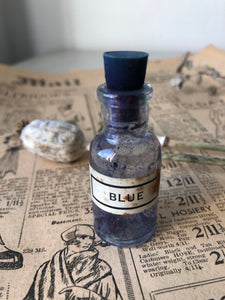 Mini Vintage Blue Ink Bottle