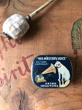 Load image into Gallery viewer, Antique mini ‘His Masters Voice’ tin