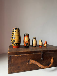 Set of Vintage Cat Nesting Dolls