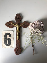 Load image into Gallery viewer, Antique French Wooden Crucifix