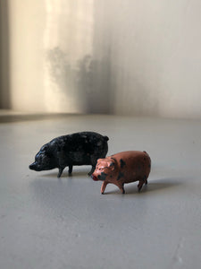 Vintage Lead Pig and Piglet
