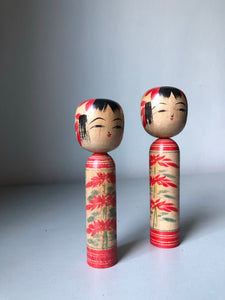 Pair of Vintage Kokeshi Dolls