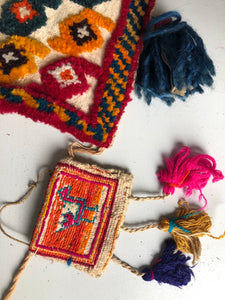 Vintage Handwoven Kilim Bag or Wall Hanging