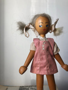 1950s Polish Wooden Doll