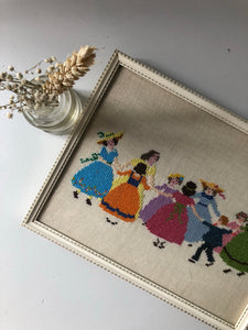 Vintage ‘Ring around the Rosie’ Embroidery