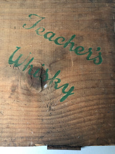 Vintage 'Teachers Whiskey' Crate sign