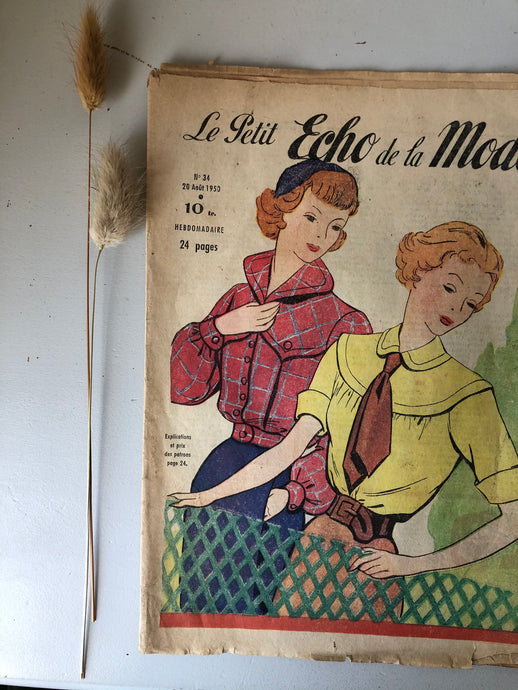 1950s French Fashion Newspaper