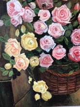 Load image into Gallery viewer, Vintage Oil Painting, Flowers In Basket