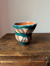 Load image into Gallery viewer, Vintage Terracotta Hand painted Pot
