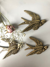 Load image into Gallery viewer, Vintage Brass Swallows