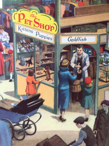Original 1950s School Poster, ‘A Market'
