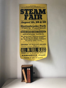 1960s Steam Fair Bill Poster