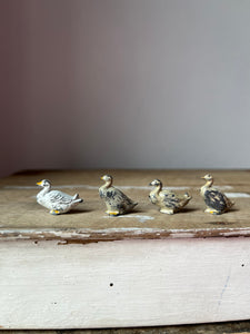 Set of Antique Lead Ducks