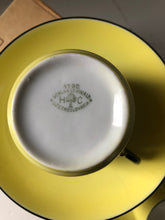 Load image into Gallery viewer, Pair of Vintage Yellow Coffee Cups with Saucers