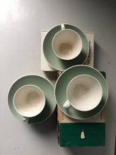 Load image into Gallery viewer, Set of Four 1960s Poole Pottery Tea Cups and Saucers