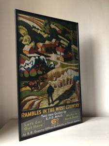 Vintage West Country Framed Railway Poster