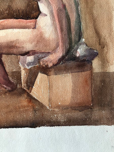 Original Watercolour, 1930s Nude