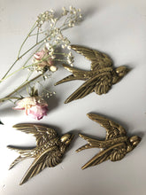 Load image into Gallery viewer, Vintage Brass Swallows