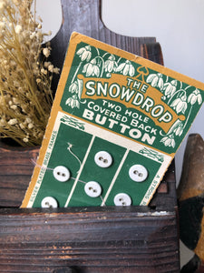Vintage Snowdrop Buttons