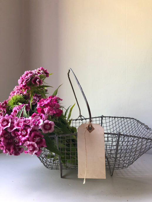 Vintage Authentic French Wire Egg Basket