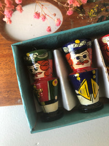 Boxed Vintage Hand Painted Nutcracker Tree Decorations