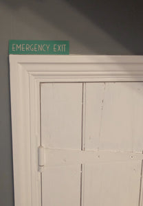 NEW - Vintage Emergency Exit Sign