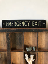 Load image into Gallery viewer, Vintage Emergency Exit Sign