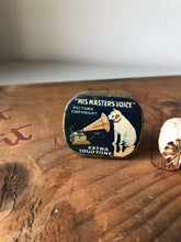 Load image into Gallery viewer, Antique mini ‘His Masters Voice’ tin