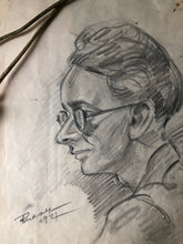 Load image into Gallery viewer, 1940s Portrait Pencil Sketch