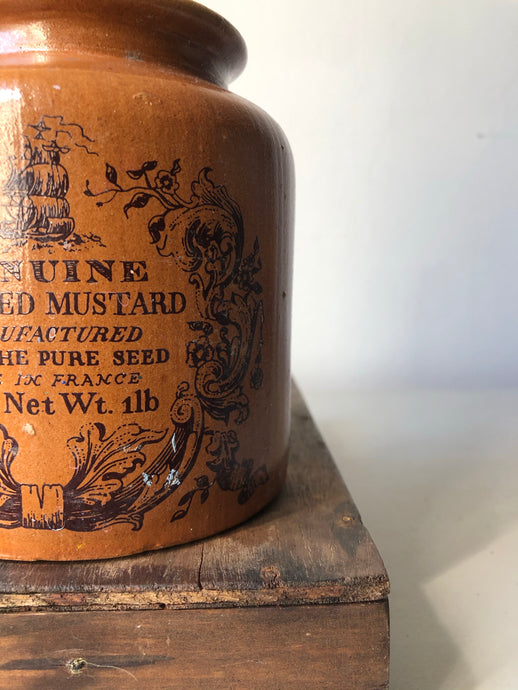 Vintage Mustard Preserve Jar