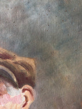 Load image into Gallery viewer, Mid-Century Portrait painting, Grumpy Man