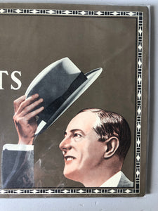 Vintage Hat Advertising Display Poster
