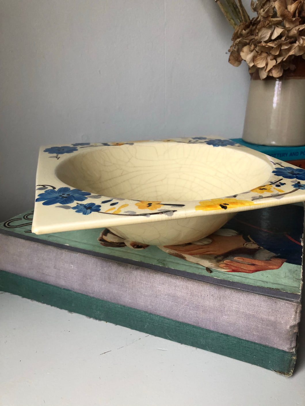 Hand painted Floral Serving Bowl