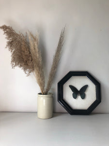 Octagonal Framed Vintage Butterfly