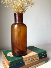 Load image into Gallery viewer, Antique Amber Glass Bottle