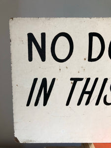 Vintage ‘No Dogs’ Handwritten sign