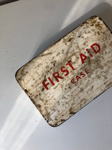 Vintage First Aid Metal Case