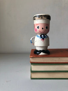 Vintage Wooden Eggcup character