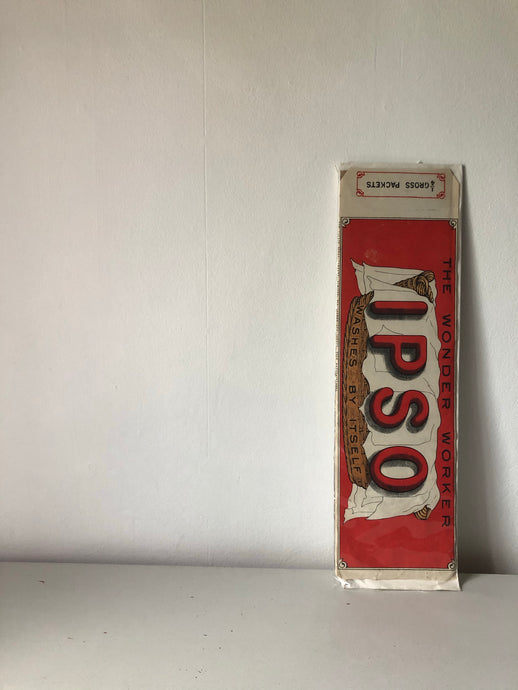 Vintage IPSO Advertising Display Poster