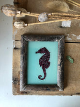 Load image into Gallery viewer, Antique Reverse Glass Painting, Seahorse